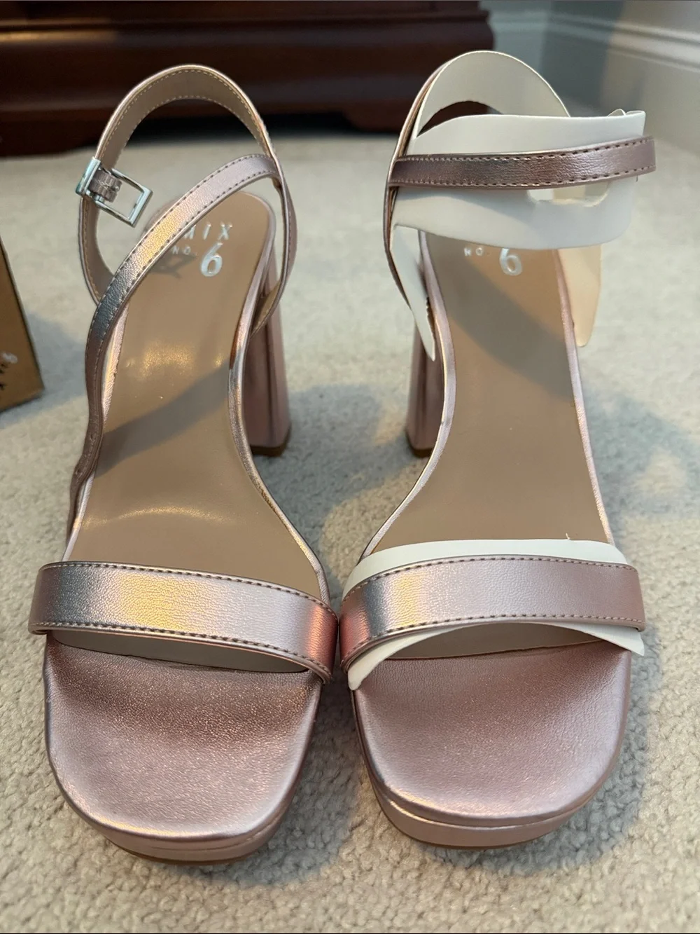 NWT Mix No.6 9.5 rose gold platform sandals